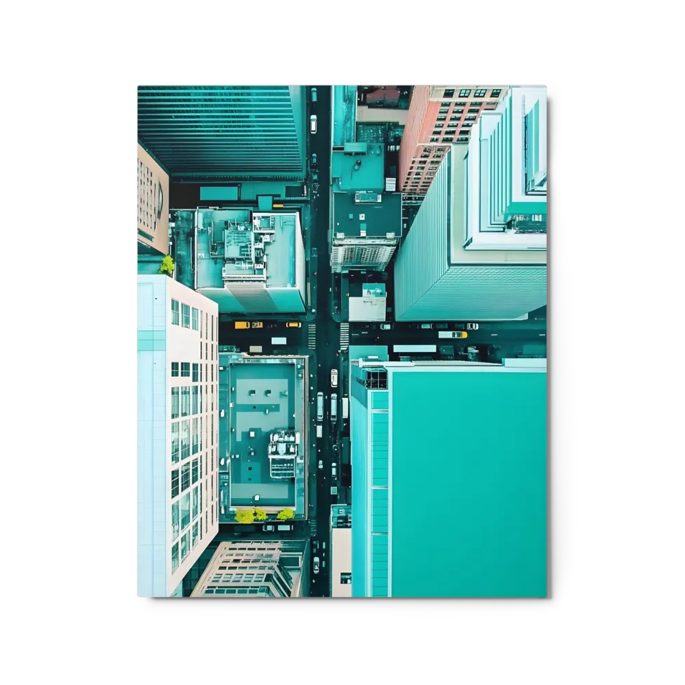 Urban Geometry: Aerial Perspective | Metal Print | 16″×20″