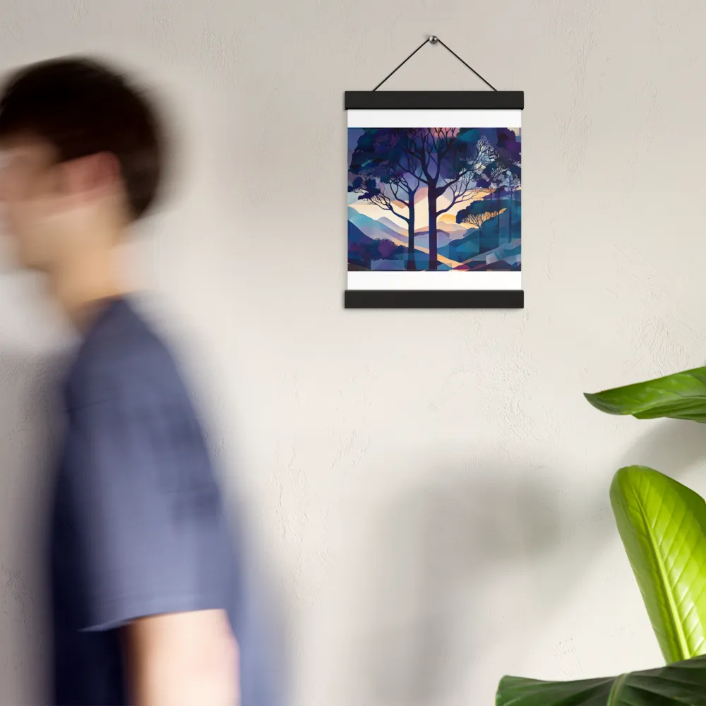 Tranquil Geometry: A Journey Through Color | Poster With Black Wood Hanger | 8″×10″