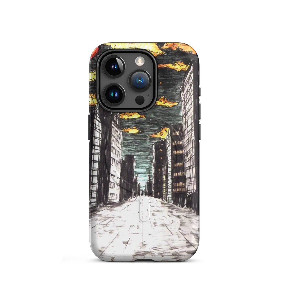 Eclipsed Cityscape | Phone Case |  15 Pro | MagSafe® Tough Case | Matte