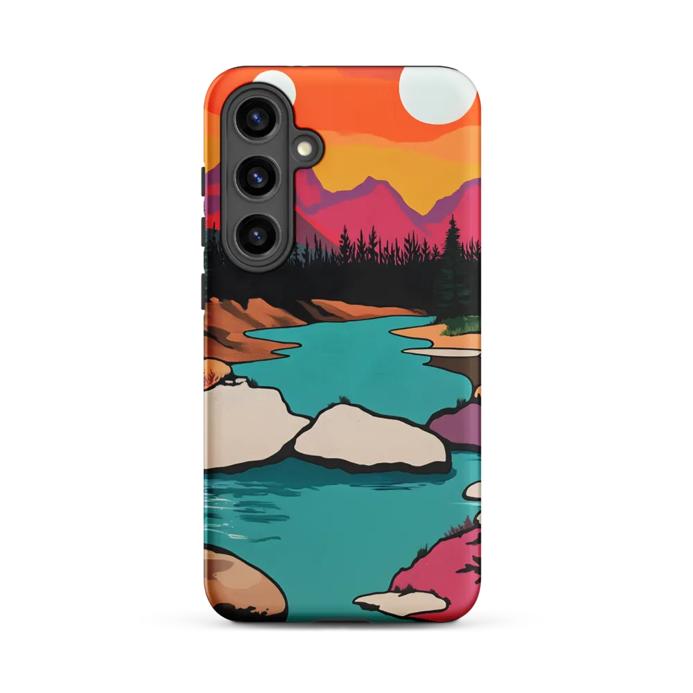 Dual Suns Over Serene Waters | Phone Case |  S24 Plus | Tough Case | Matte
