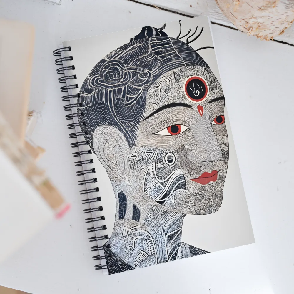 Mystical Identity: A Portrait in Layers | Spiral Notebook