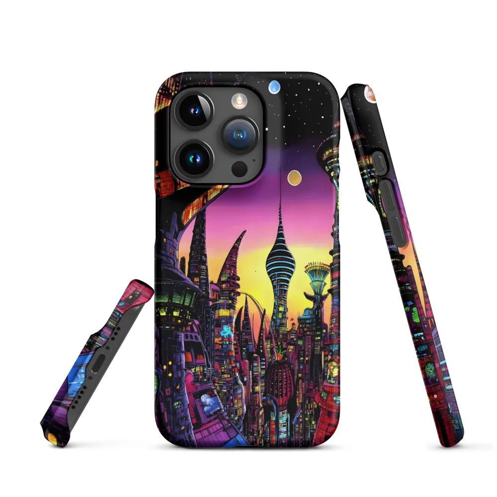 Futuristic Cityscape at Dusk | Phone Case |  15 Pro | Snap Case | Matte