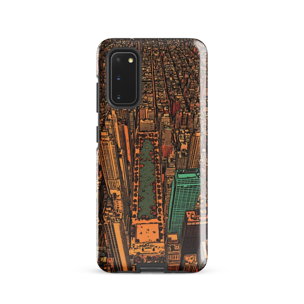 Urban Oasis: Aerial View of City Life