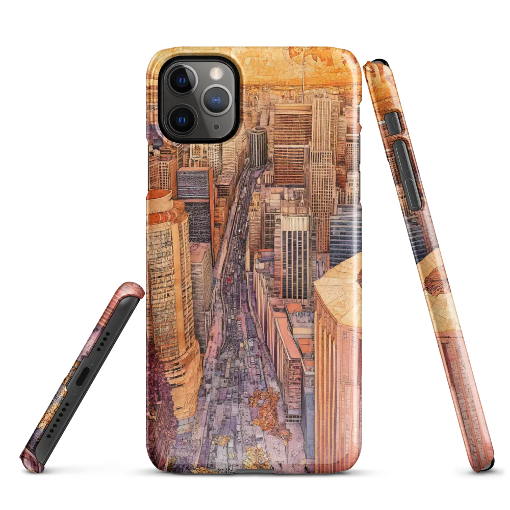 Mosaic Cityscape at Dusk | Phone Case |  11 Pro Max | Snap Case | Glossy