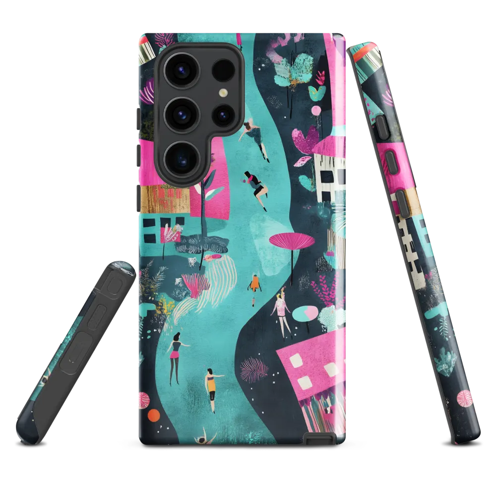 Whimsical Journey Through a Vibrant Landscape | Phone Case |  S23 Ultra | Tough Case | Glossy