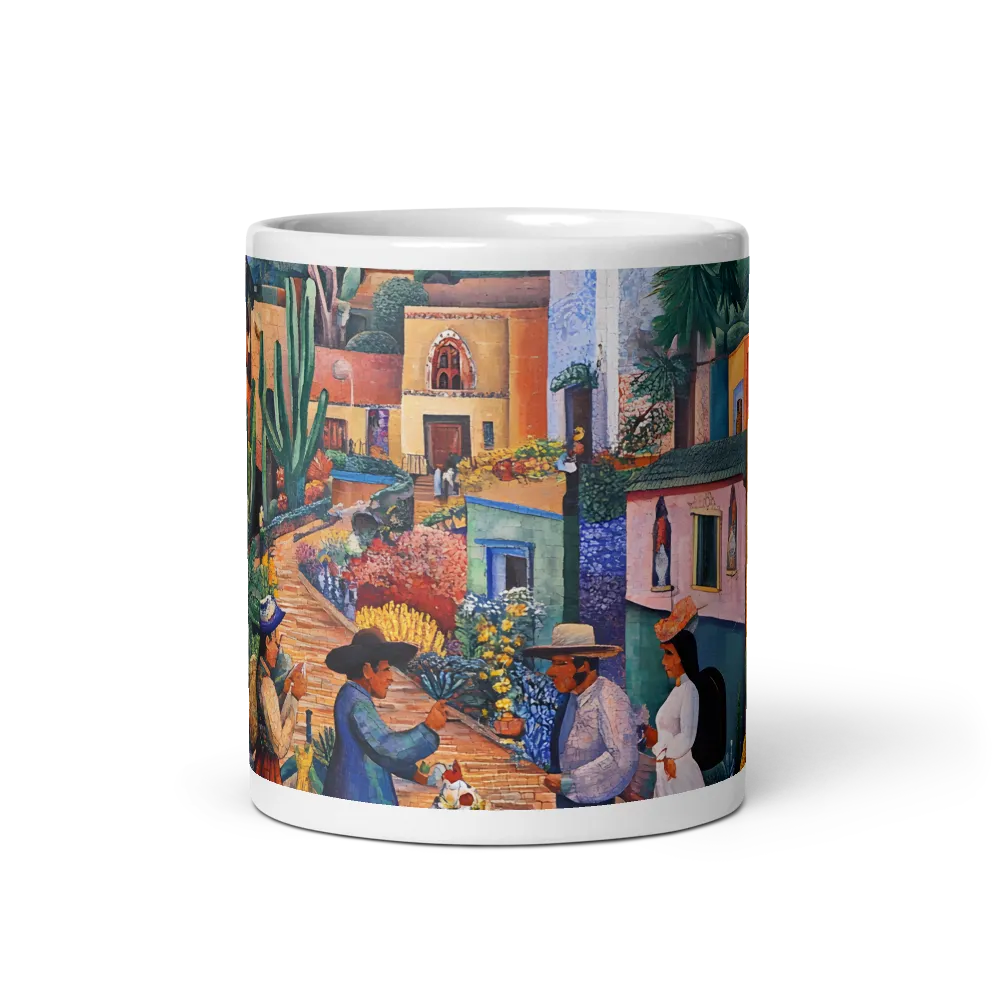 A Mosaic Journey Through Colorful Landscapes | Mug with White inside | 11 oz