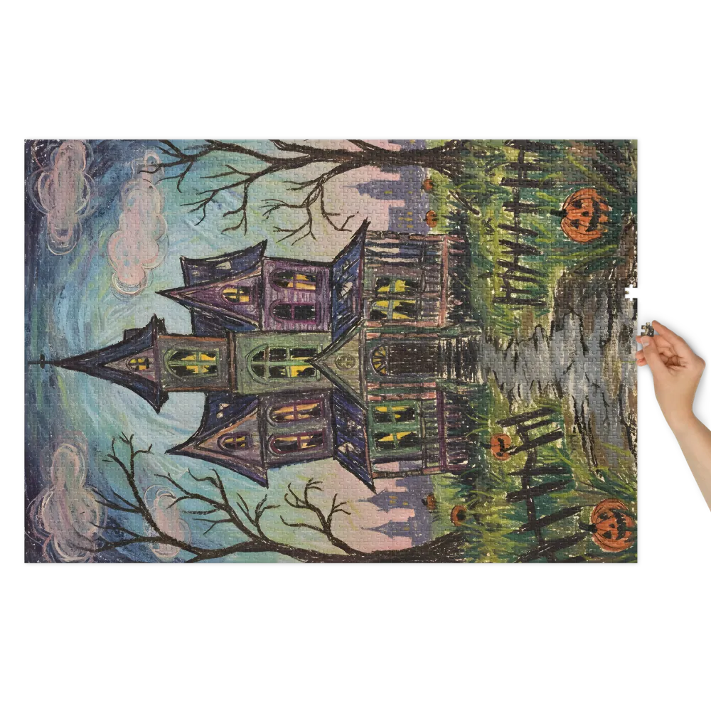 Fantastical Haunted House 
 Jigsaw Puzzle in Tin Box