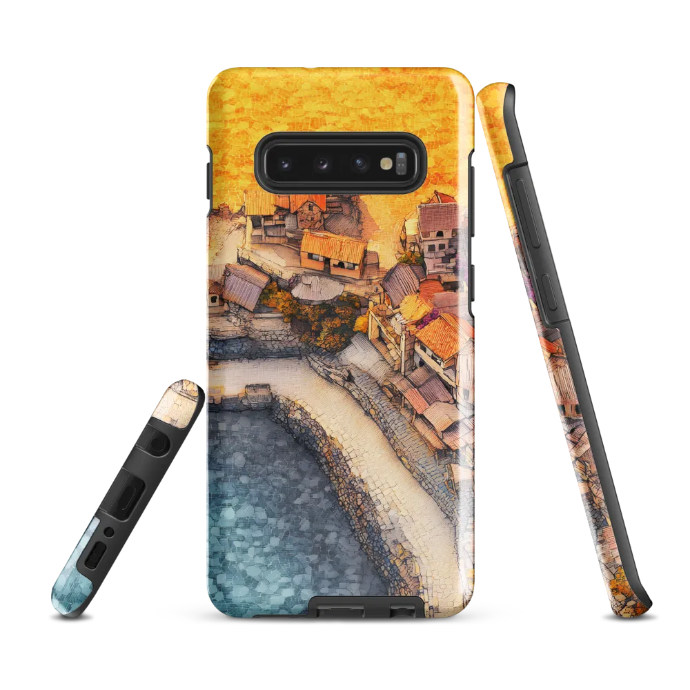 Tranquil Coastal Village Retreat | Phone Case |  S10 Plus | Tough Case | Glossy