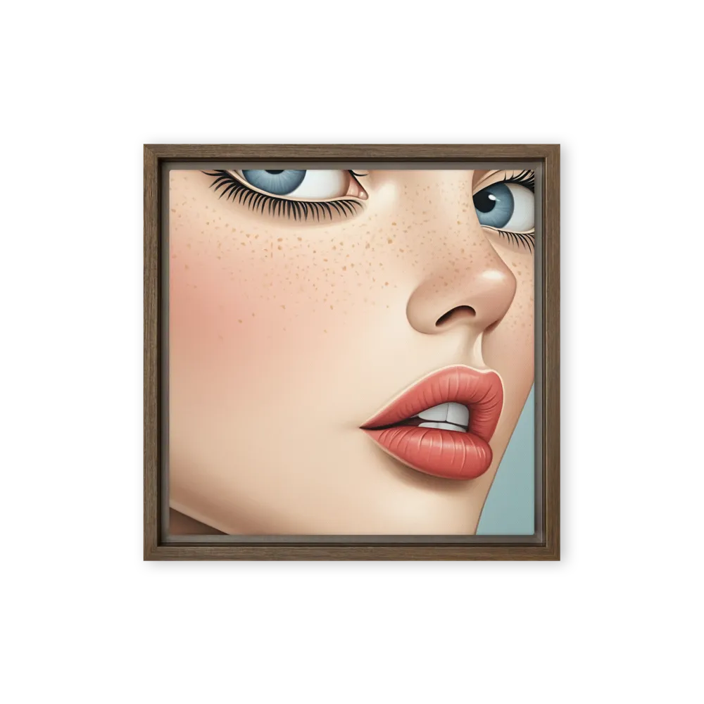 Intriguing Elegance | Canvas with Brown Frame | 12″×12″