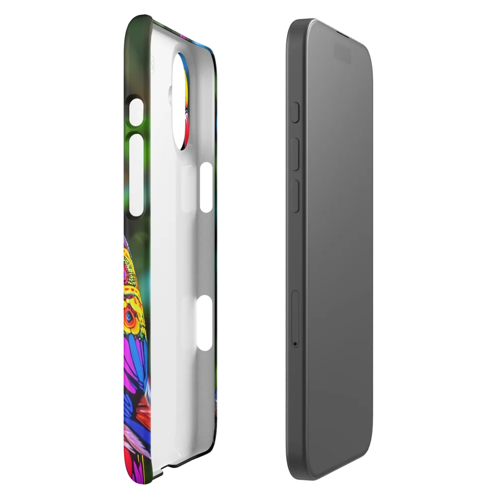 Vibrant Psychedelic Parrot | Phone Case |  16 Plus | Snap Case | Matte