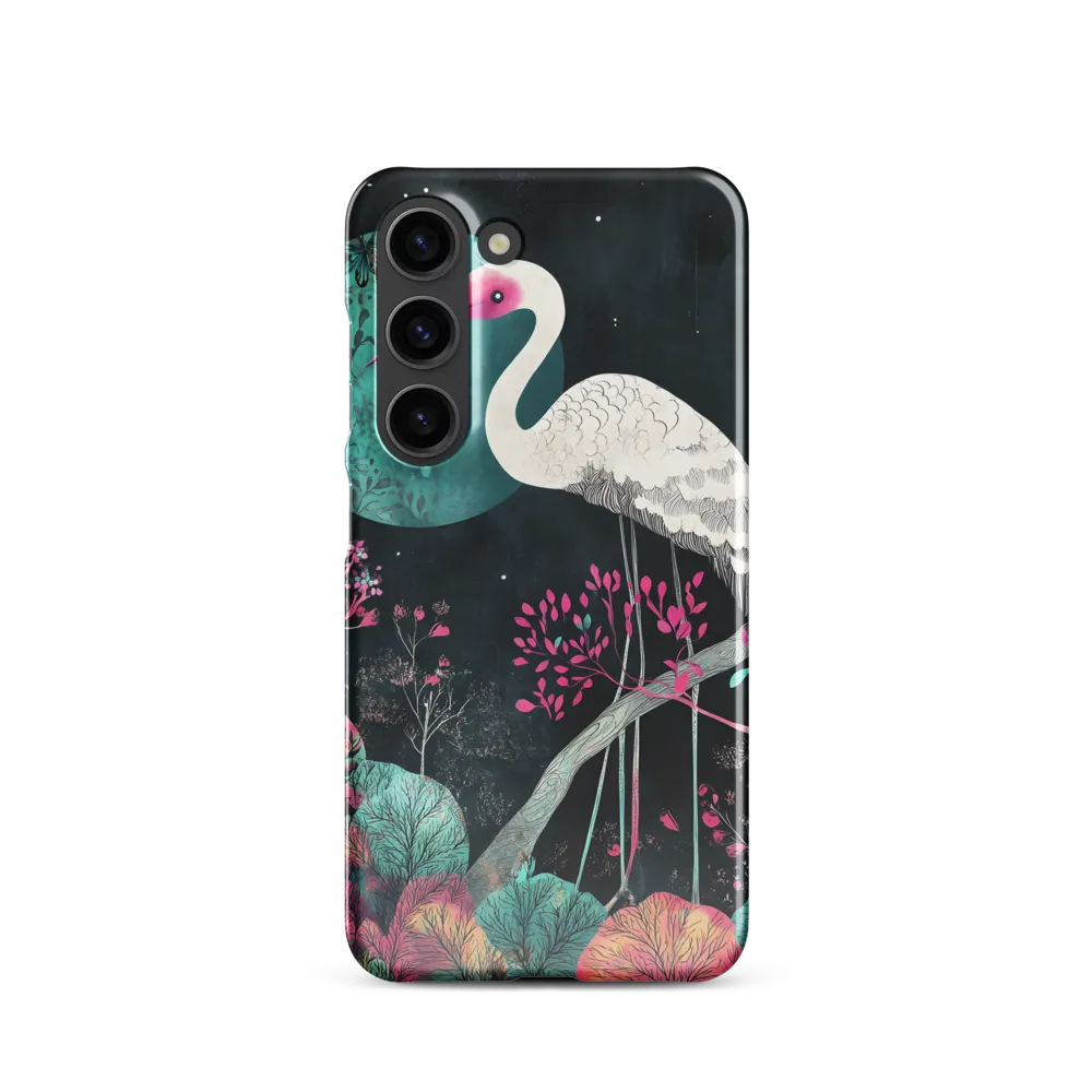 Ethereal Presence: Heron in a Floral Dreamscape