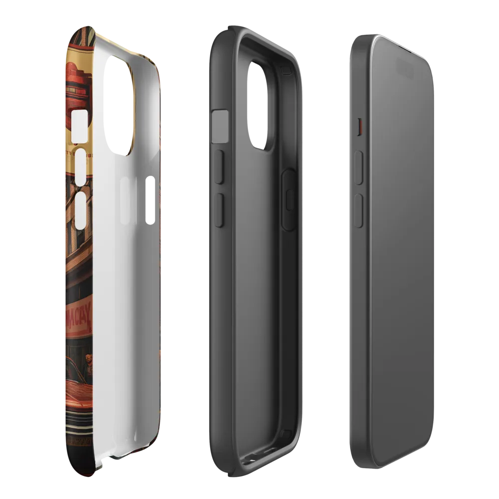 Nostalgic Cityscape: Reflections of a Forgotten Era | Phone Case |  15 | Tough Case | Matte