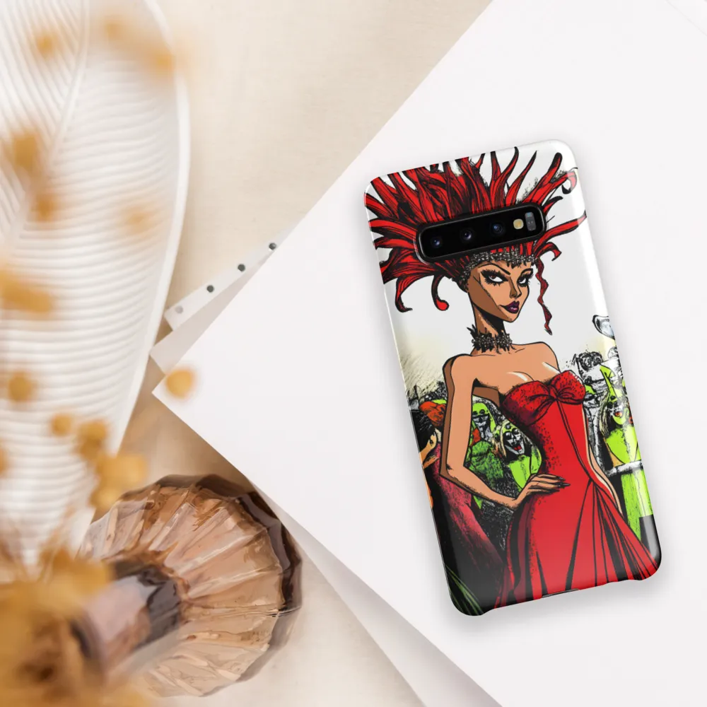 Fiery Elegance: A Fashion Statement | Phone Case |  S10 Plus | Snap Case | Glossy