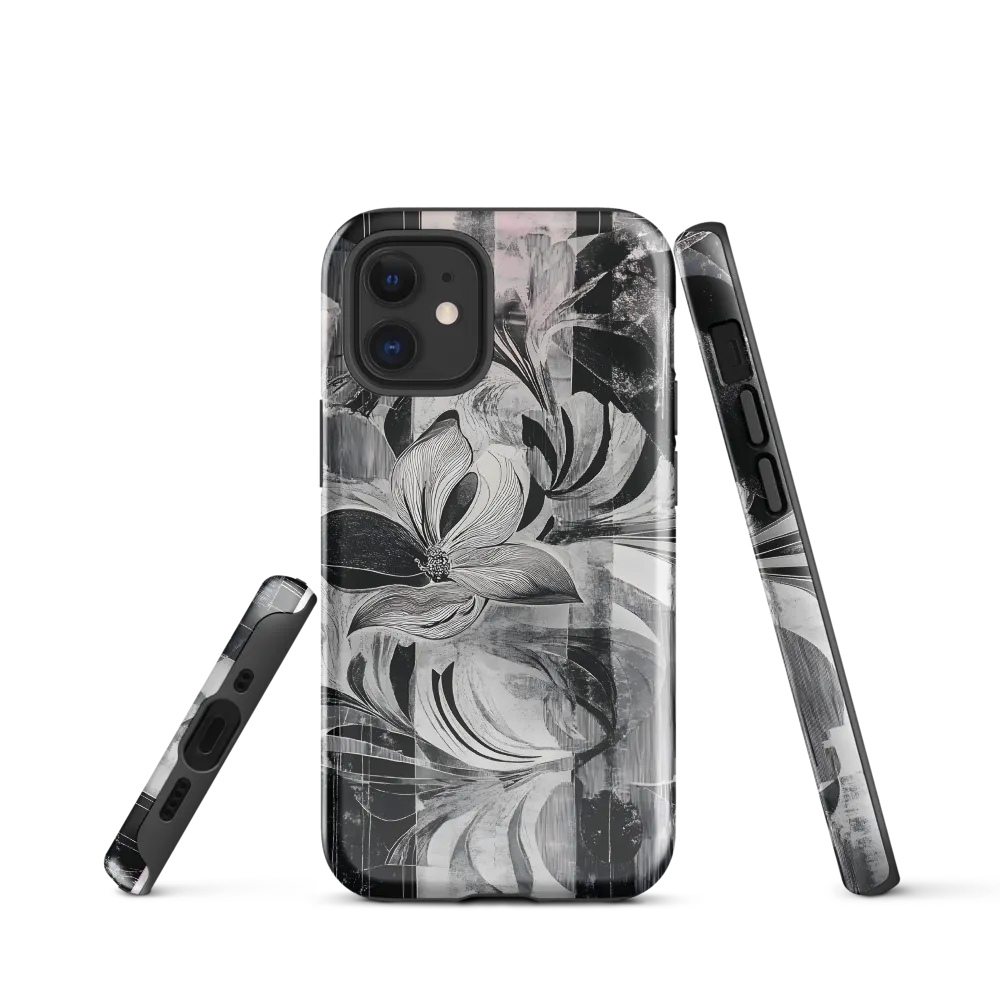 Floral Fusion in Monochrome