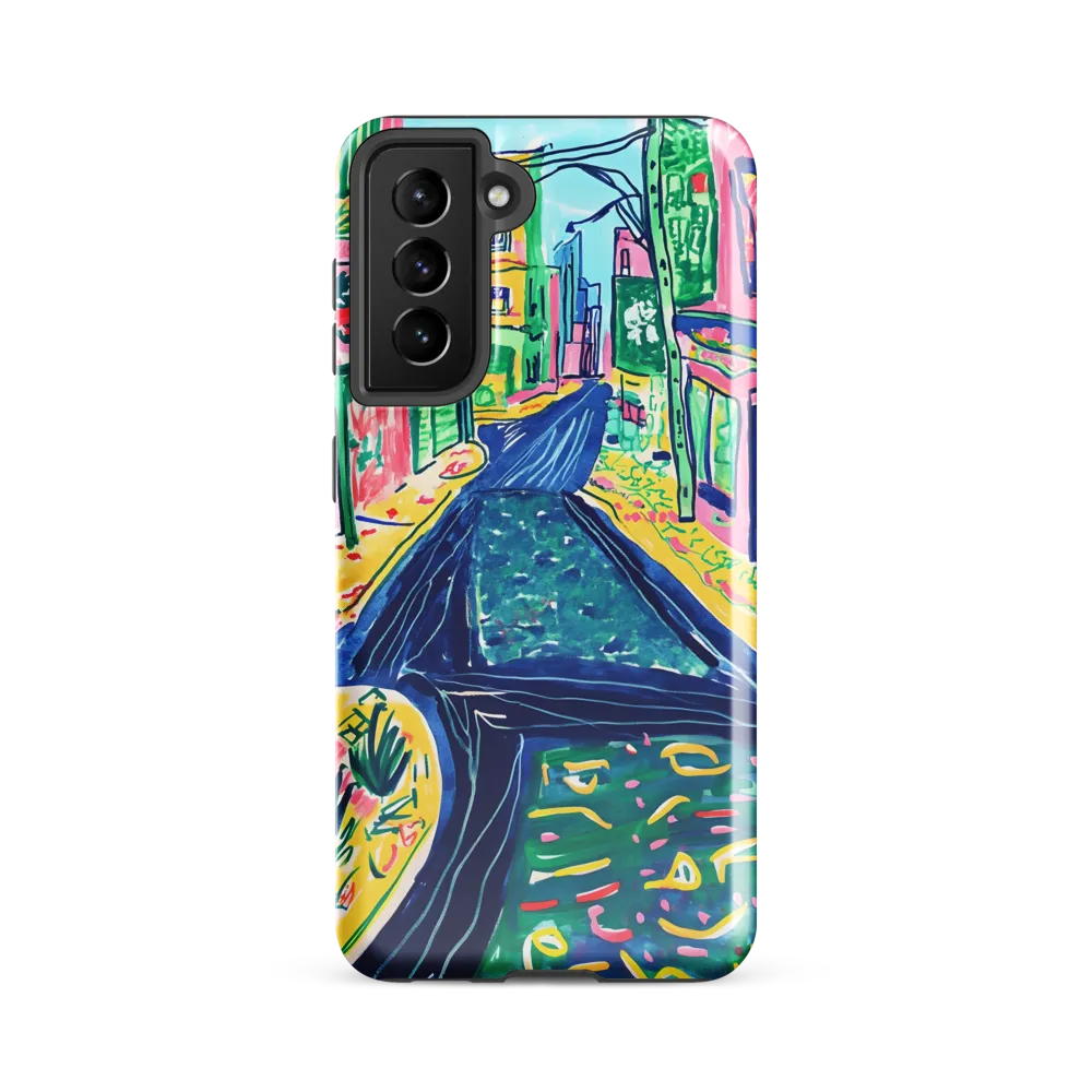Dreamy Street in Vibrant Hues
