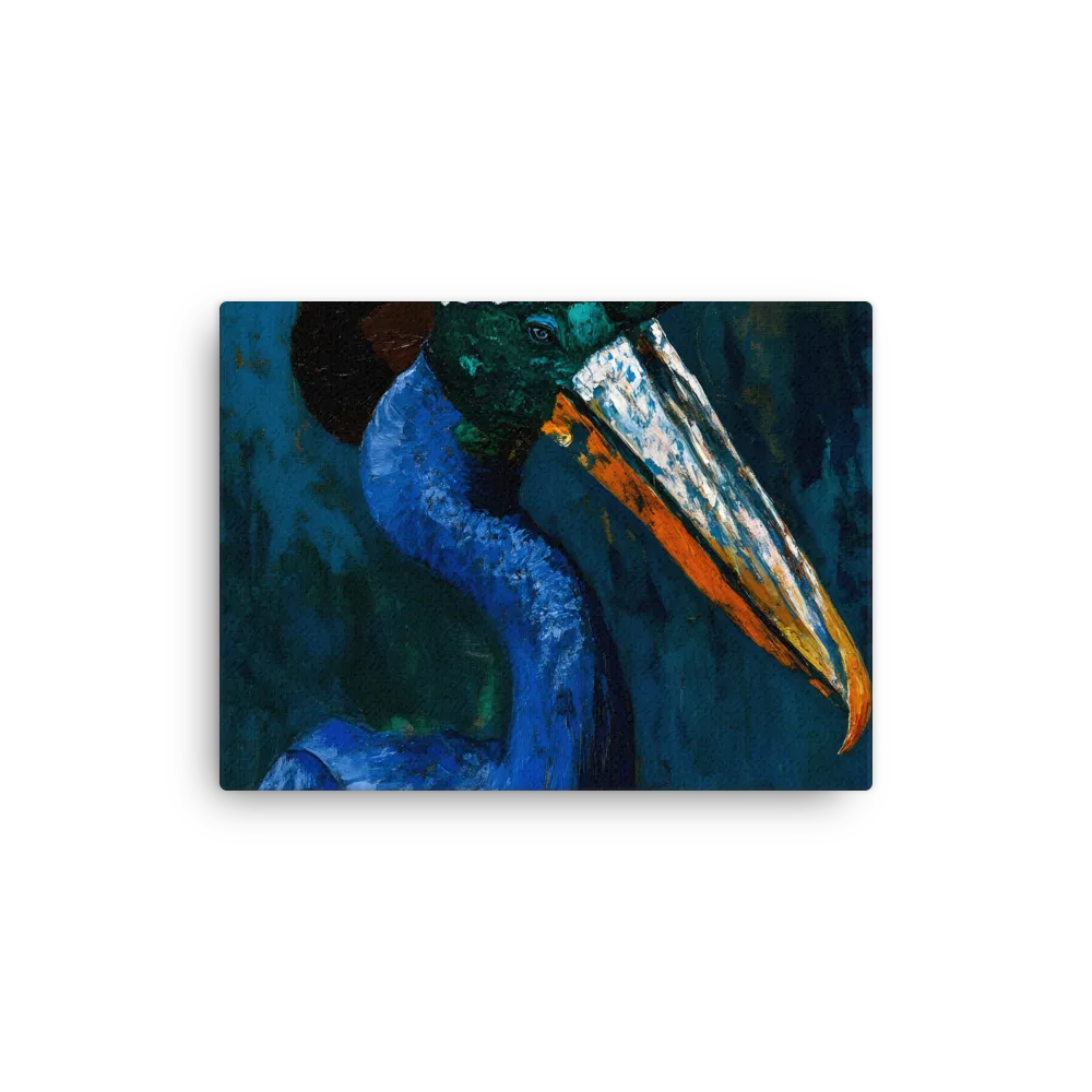 Majestic Absurdity: The Hat-Wearing Bird | Thin Canvas | 12″×16″