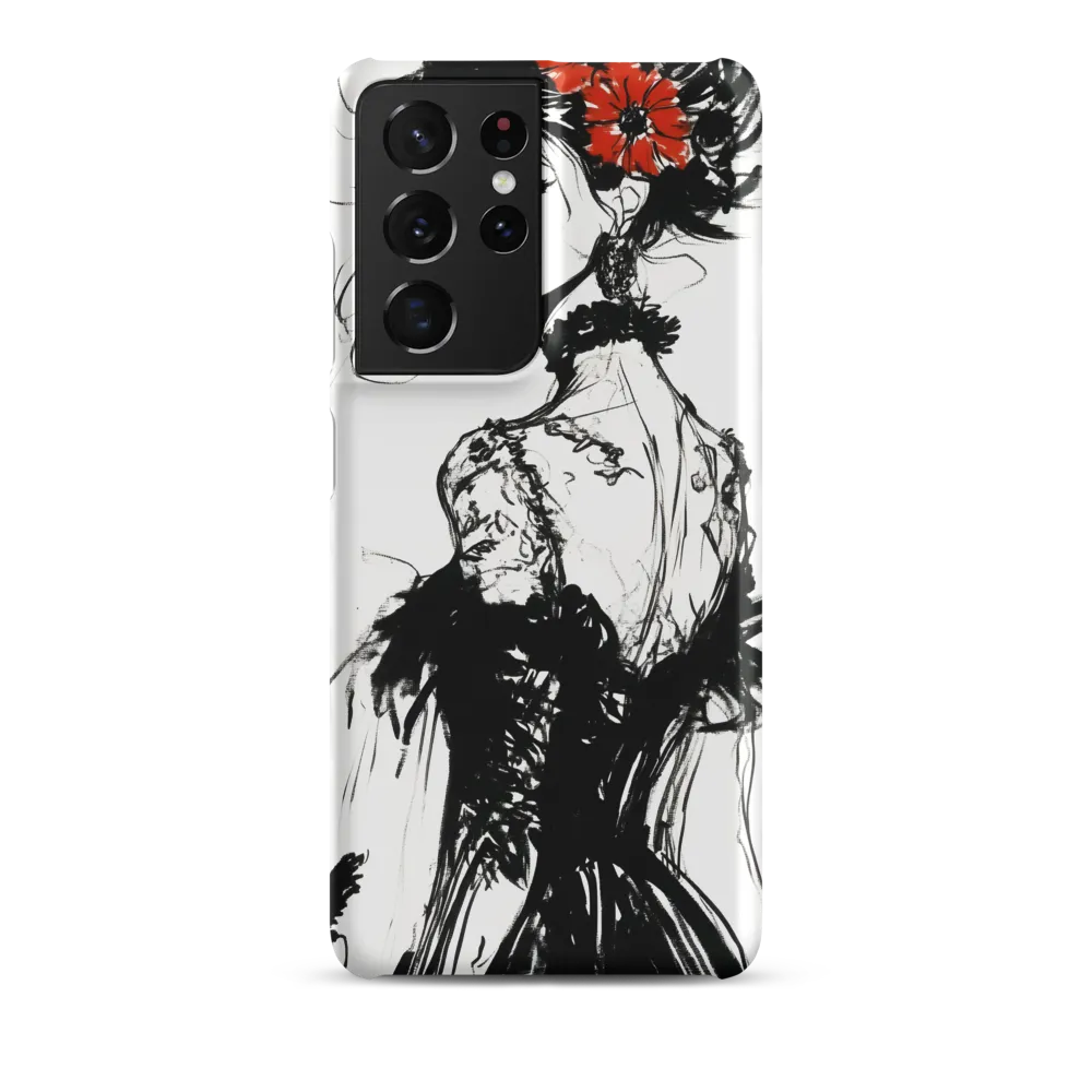 Elegance in Black and Red | Phone Case |  S21 Ultra | Snap Case | Matte