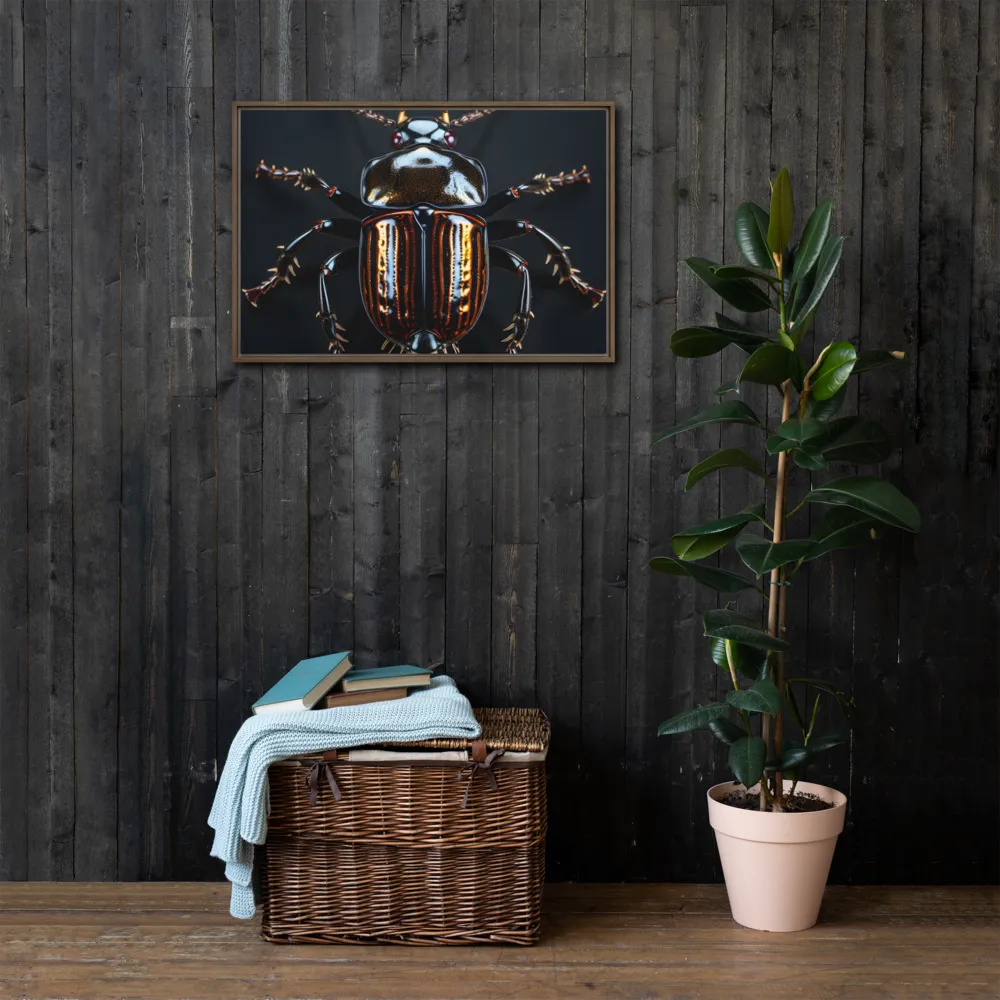 Luminous Insect Majesty | Canvas with Brown Frame | 20″×30″