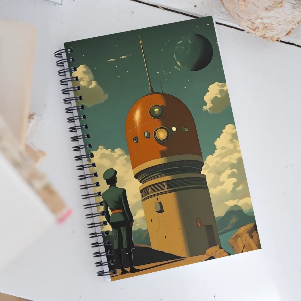 Sentinel of the Orange Tower | Spiral Notebook