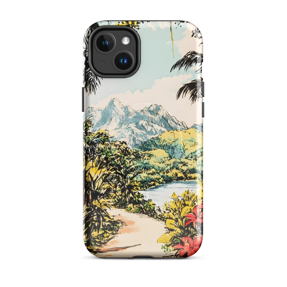 Tropical Serenity | Phone Case |  14 Plus | MagSafe® Tough Case | Glossy