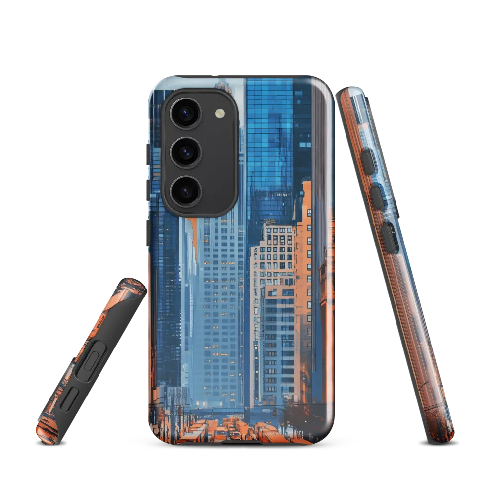 Urban Symphony in Blue and Orange