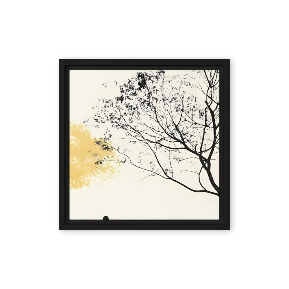 Whispers of Solitude | Canvas with Black Frame | 12″×12″