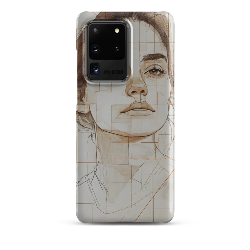Geometric Serenity: A Minimalist Portrait
