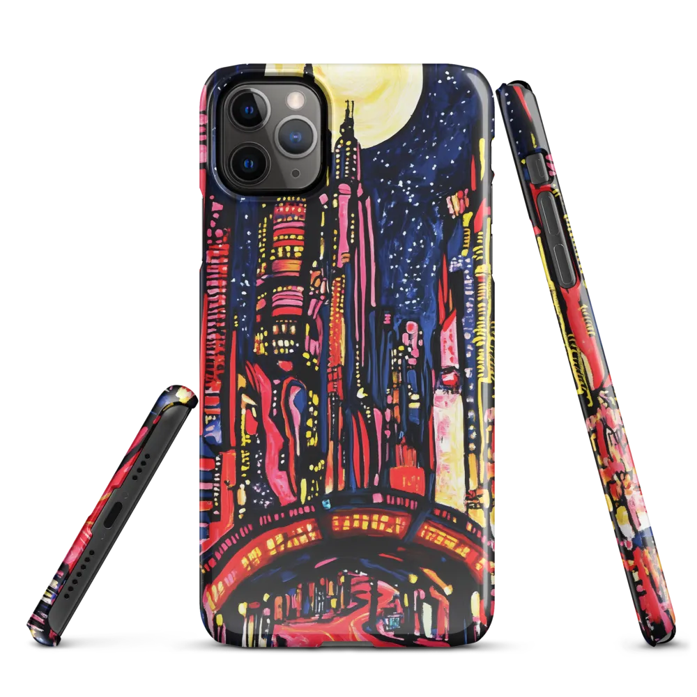 Night Lights: A Vibrant Urban Odyssey | Phone Case |  11 Pro Max | Snap Case | Glossy