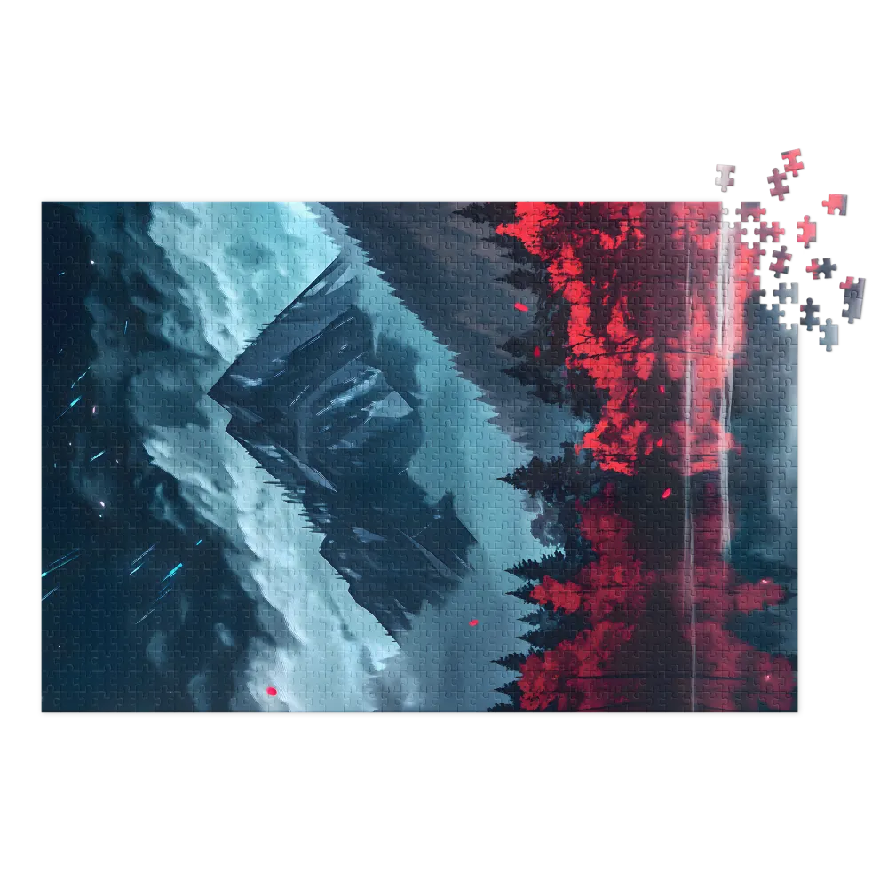 Midnight Mountain 
 Jigsaw Puzzle in Tin Box