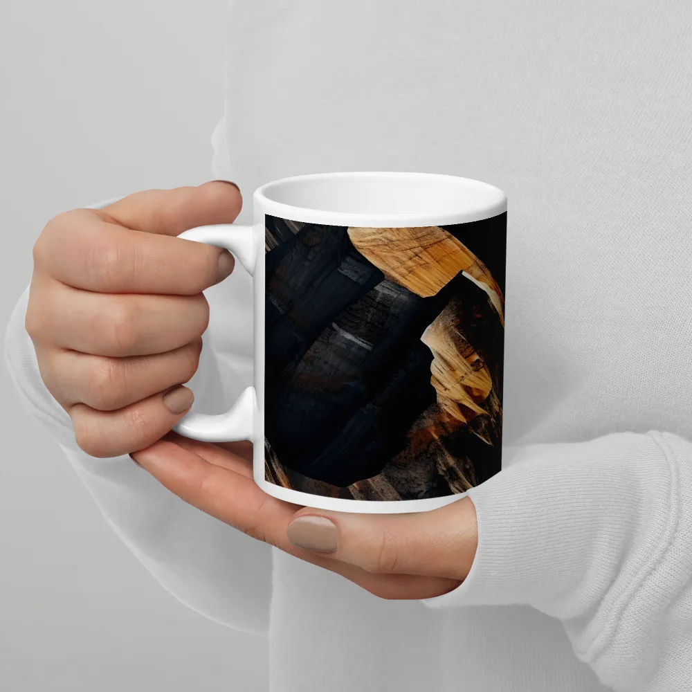 Ethereal Peaks: A Dance of Light and Shadow | Mug with White inside | 11 oz