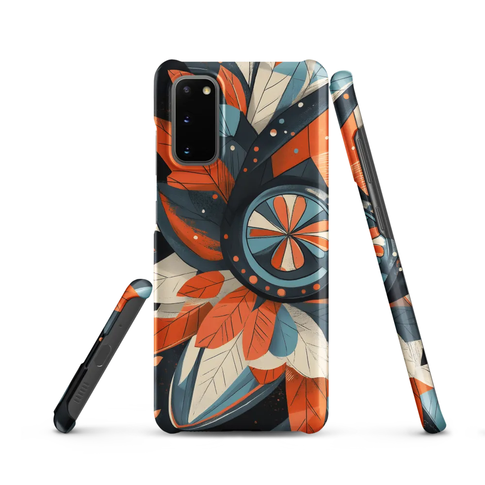 Floral Symphony in Orange and Teal