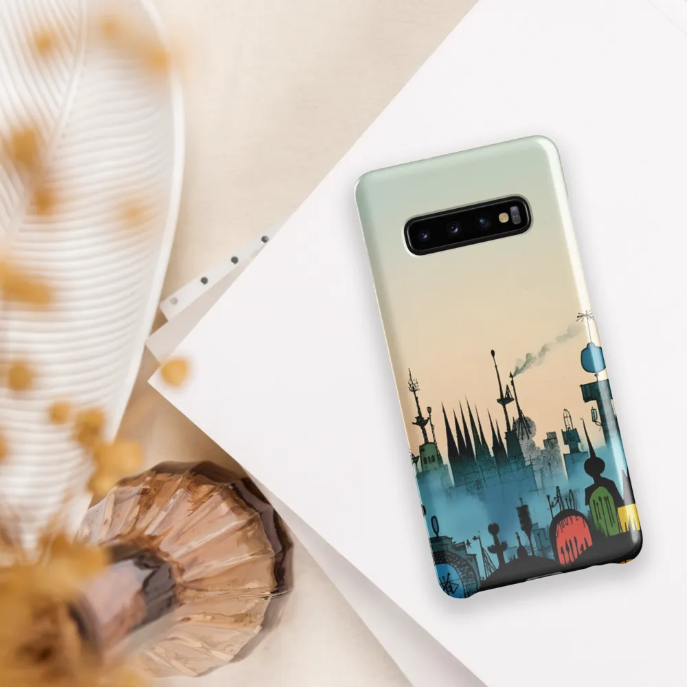 Whimsical Cityscape | Phone Case |  S10 Plus | Snap Case | Glossy