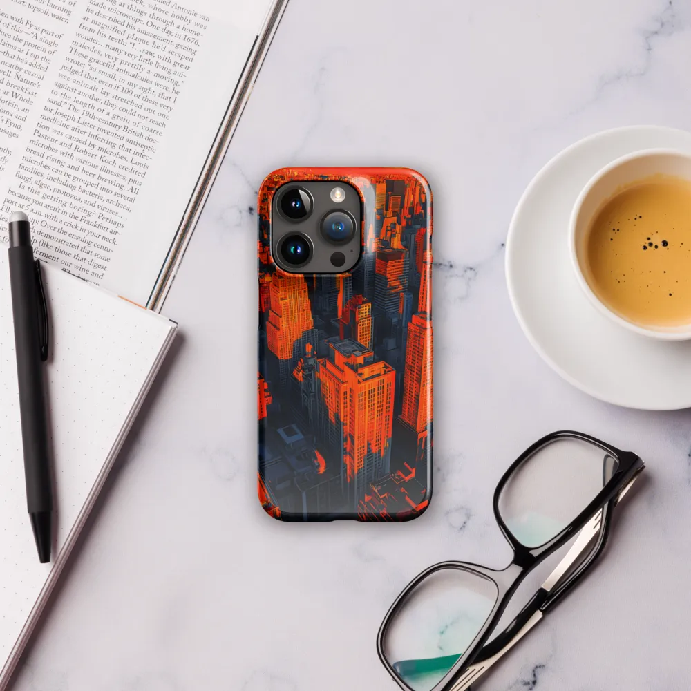 Urban Dawn: A Digital Ode to Skyscrapers | Phone Case |  15 Pro | Snap Case | Glossy