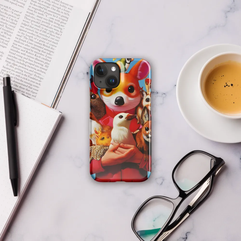 Harmony in Whimsy: A Modern Animal Ensemble | Phone Case |  15 | Snap Case | Glossy