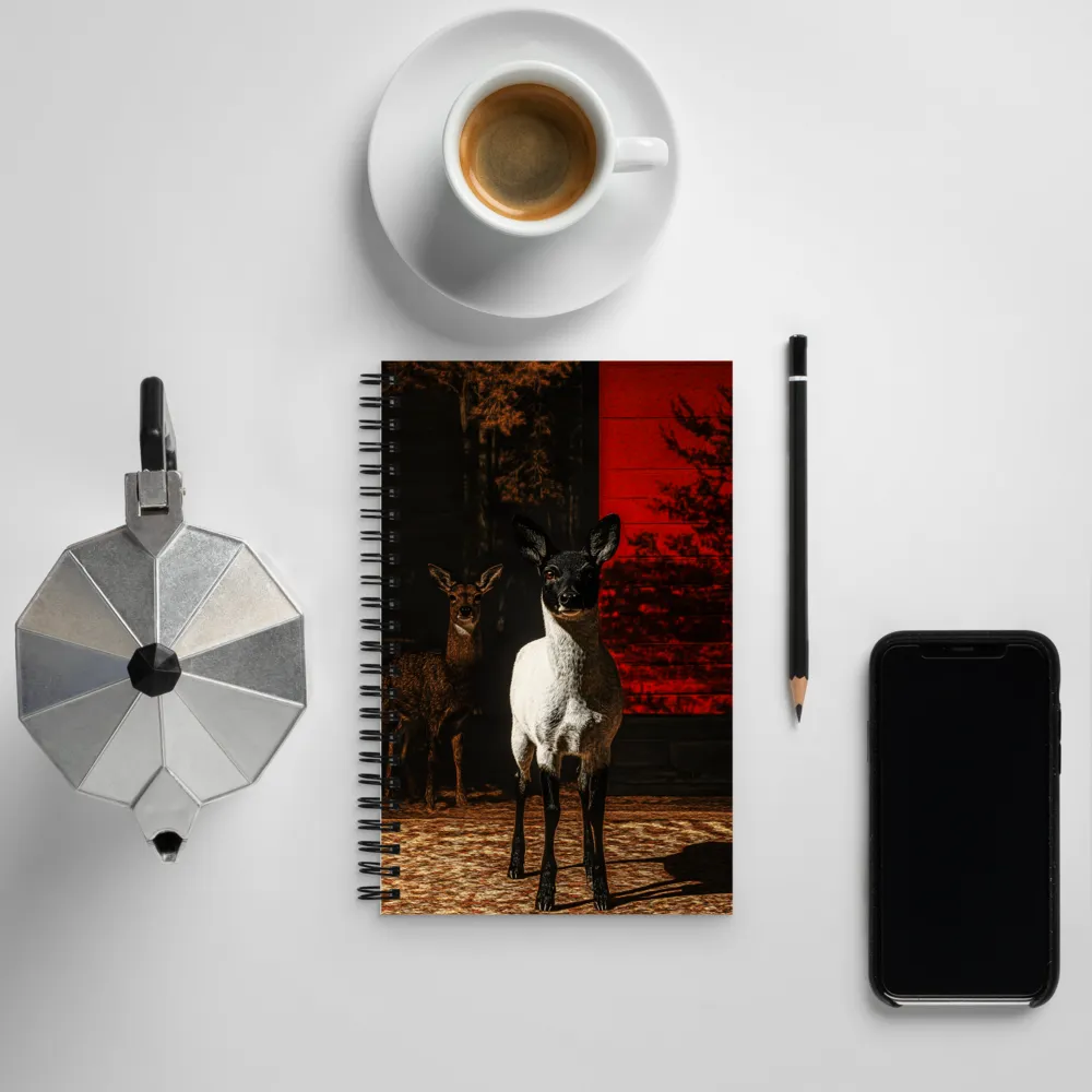 Reflections of Nature: A Deer Encounter | Spiral Notebook