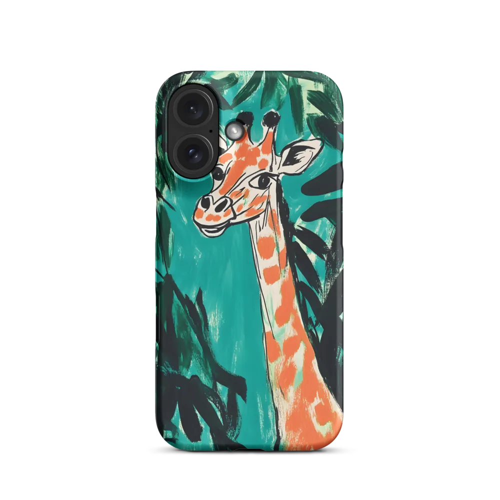 Curious Giraffe in Lush Greenery | Phone Case |  16 | Snap Case | Matte