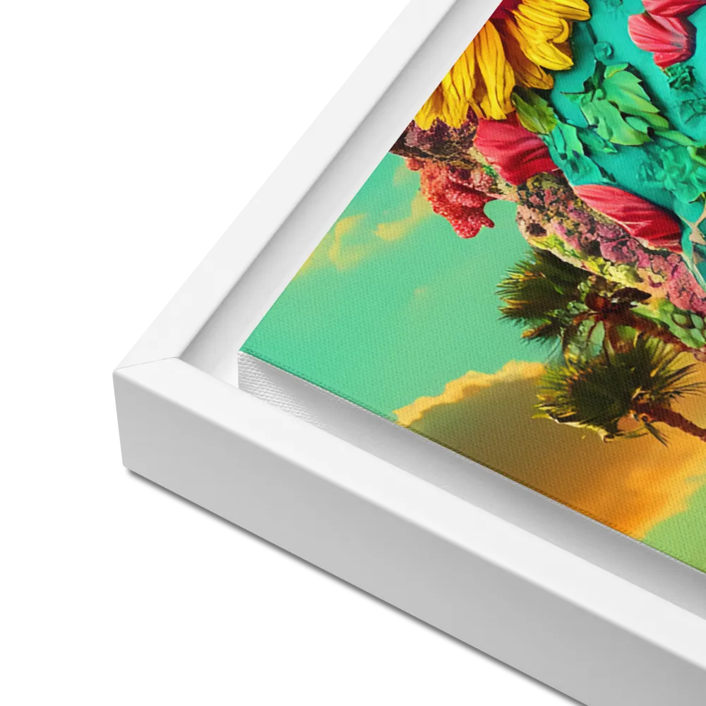 Ethereal Skull Garden | Canvas with White Frame | 18″×24″