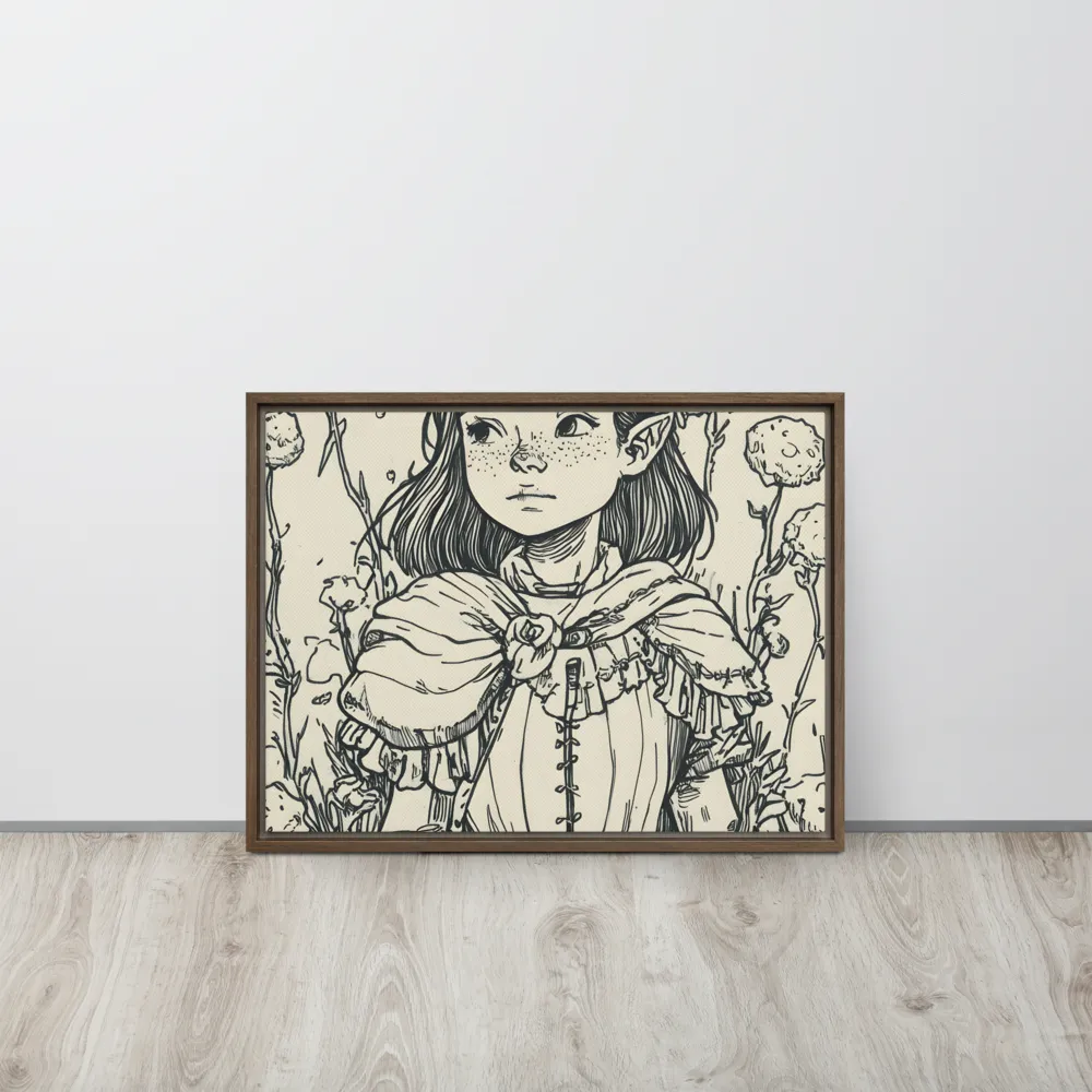 A Young Guardian of Nature | Canvas with Brown Frame | 18″×24″