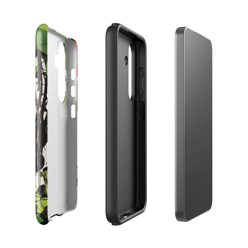 Nature's Geometry: A Contemporary Collage | Phone Case |  S24 | Tough Case | Glossy