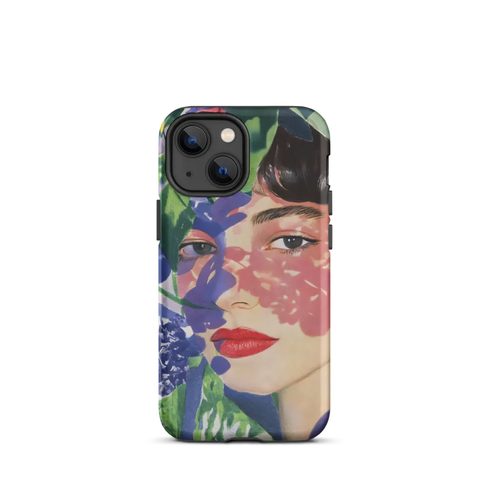 Whispers of Nature: A Floral Portrait | Phone Case |  13 mini | Tough Case | Matte