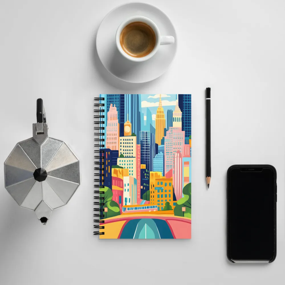 Energetic Cityscape | Spiral Notebook