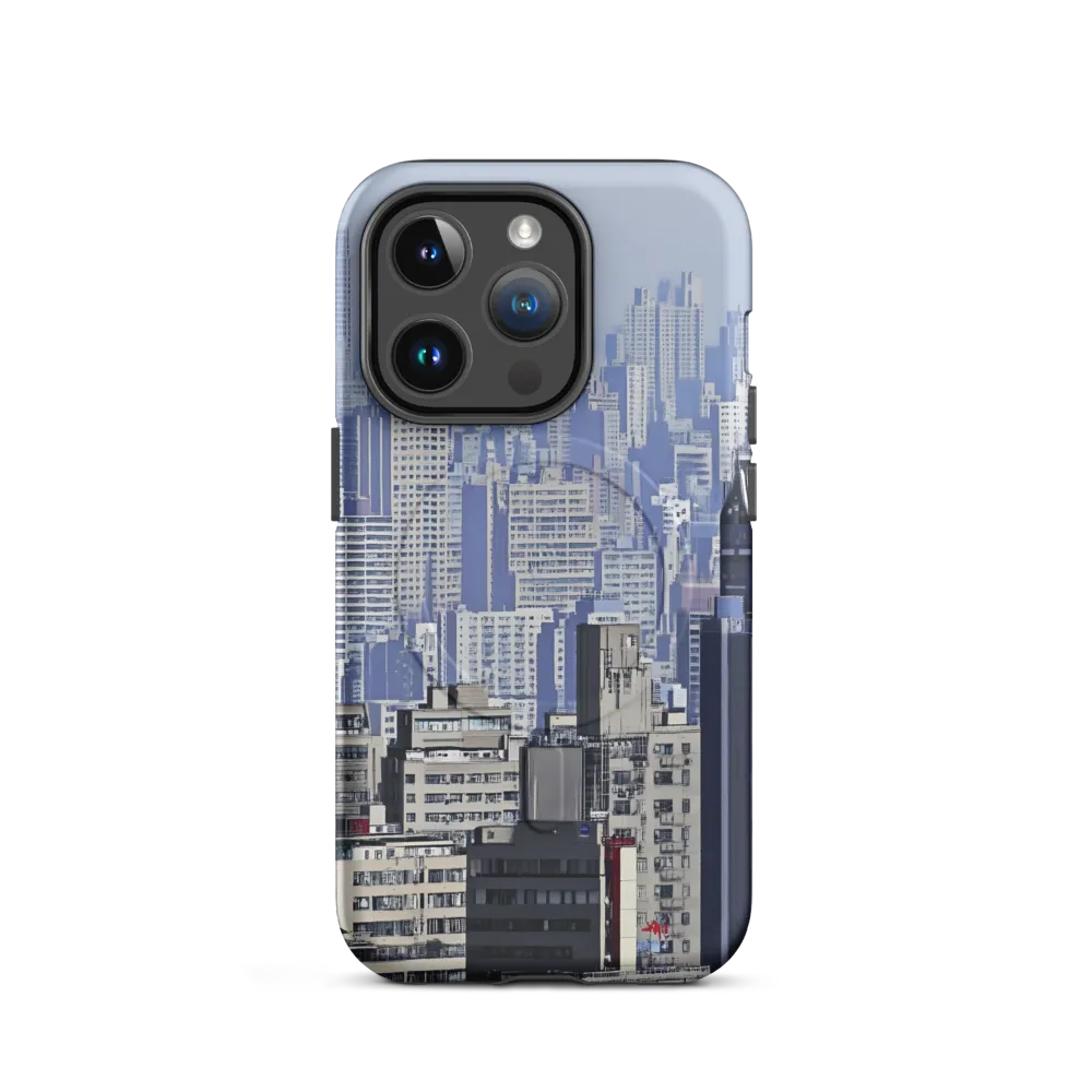Urban Symphony: A Cityscape in Blues and Grays