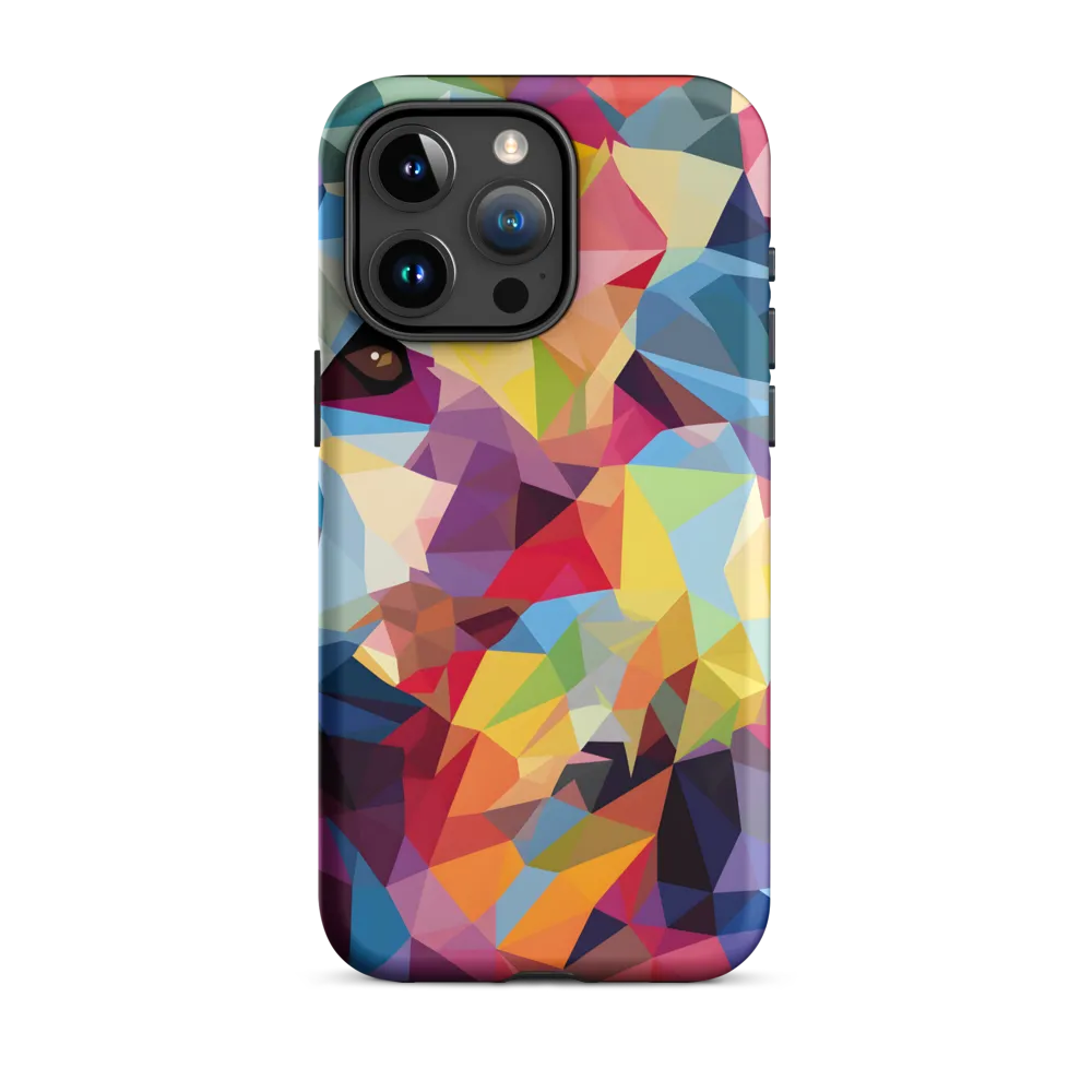 Playful Geometry: The Bear's Face | Phone Case |  15 Pro Max | Tough Case | Matte
