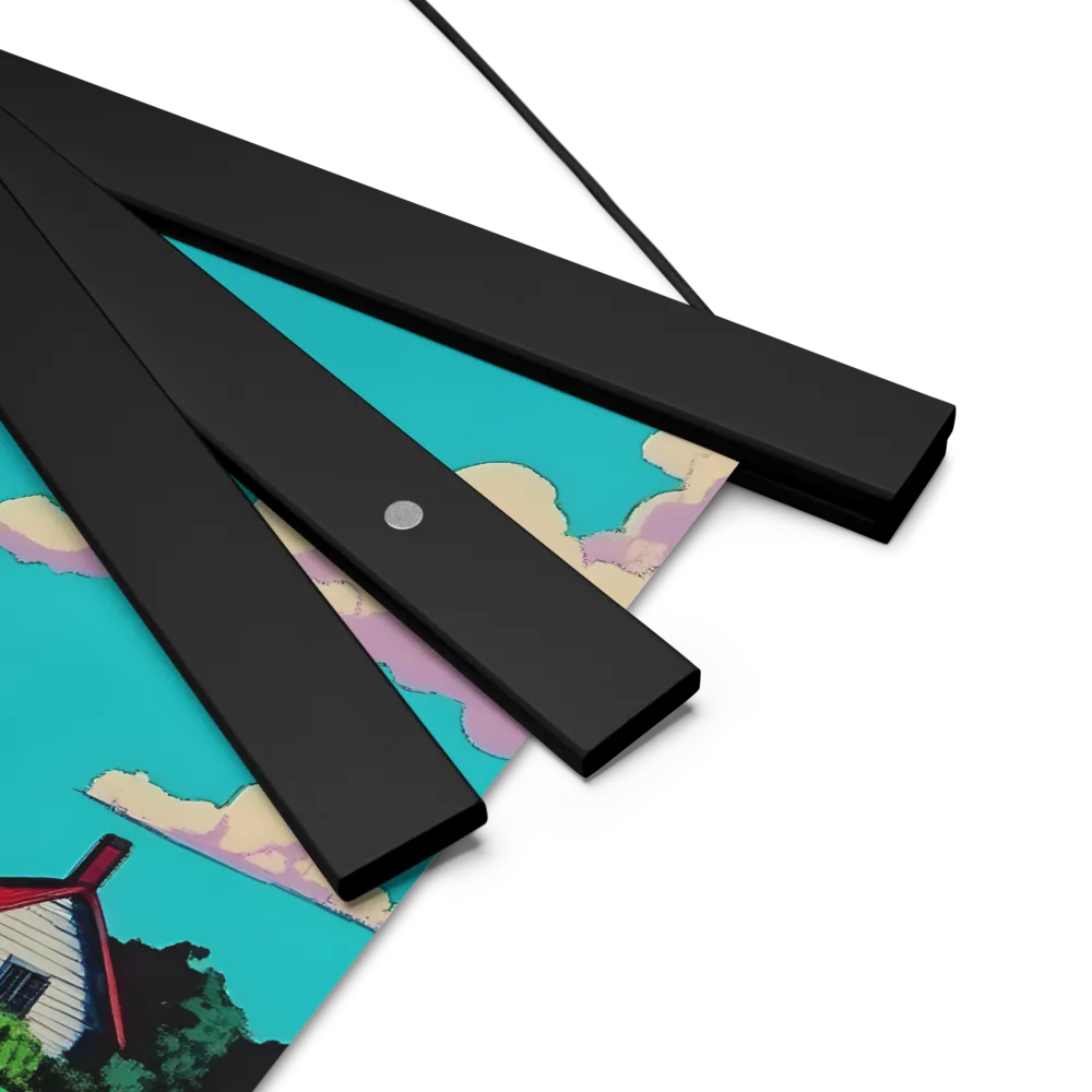 Whispers of a Sunlit Meadow | Poster With Black Wood Hanger | 10″×10″