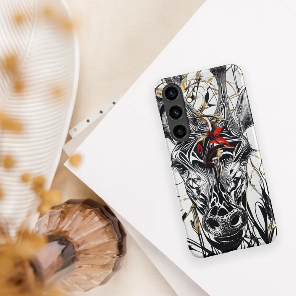 Floral Elegance: The Giraffe's Portrait
