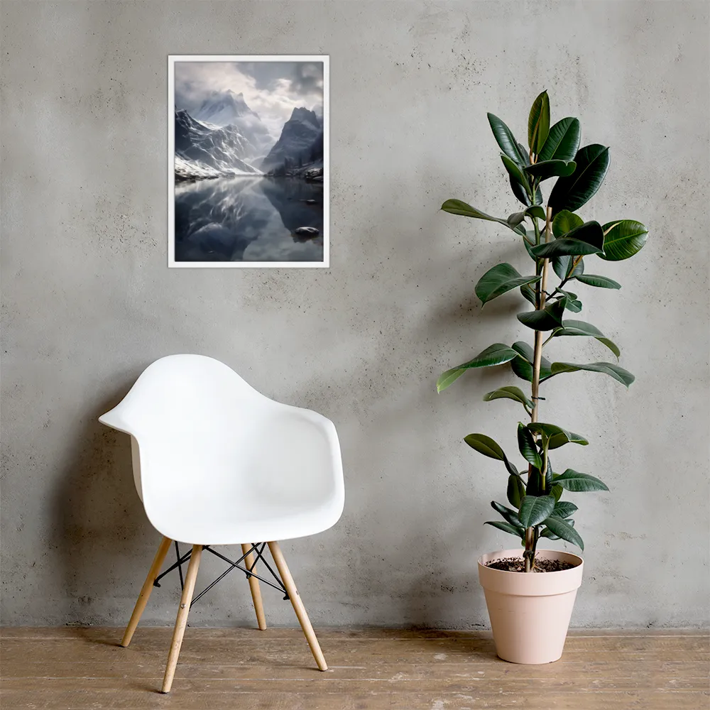 Echoes of Tranquility | Poster with White Frame | 18″×24″