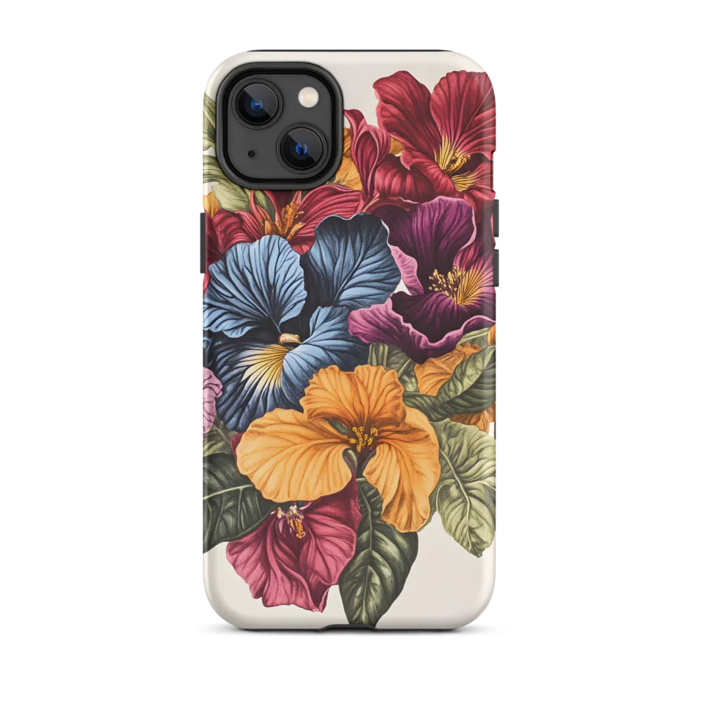 Floral Symphony in Color | Phone Case |  14 Plus | Tough Case | Matte