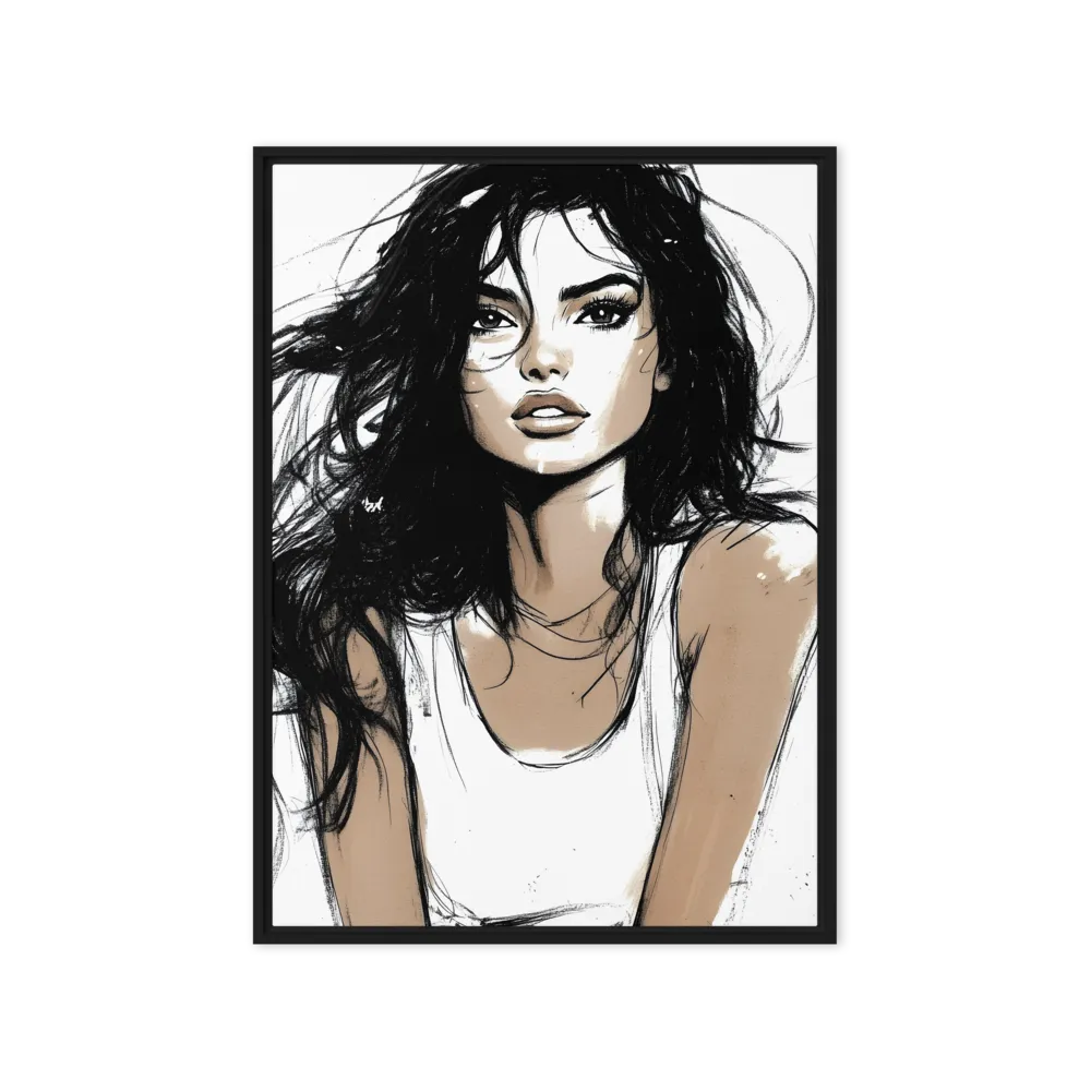 Whispers of Elegance | Canvas with Black Frame | 20″×28″
