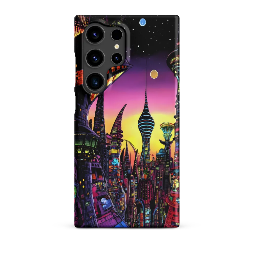 Futuristic Cityscape at Dusk | Phone Case |  S24 Ultra | Snap Case | Matte