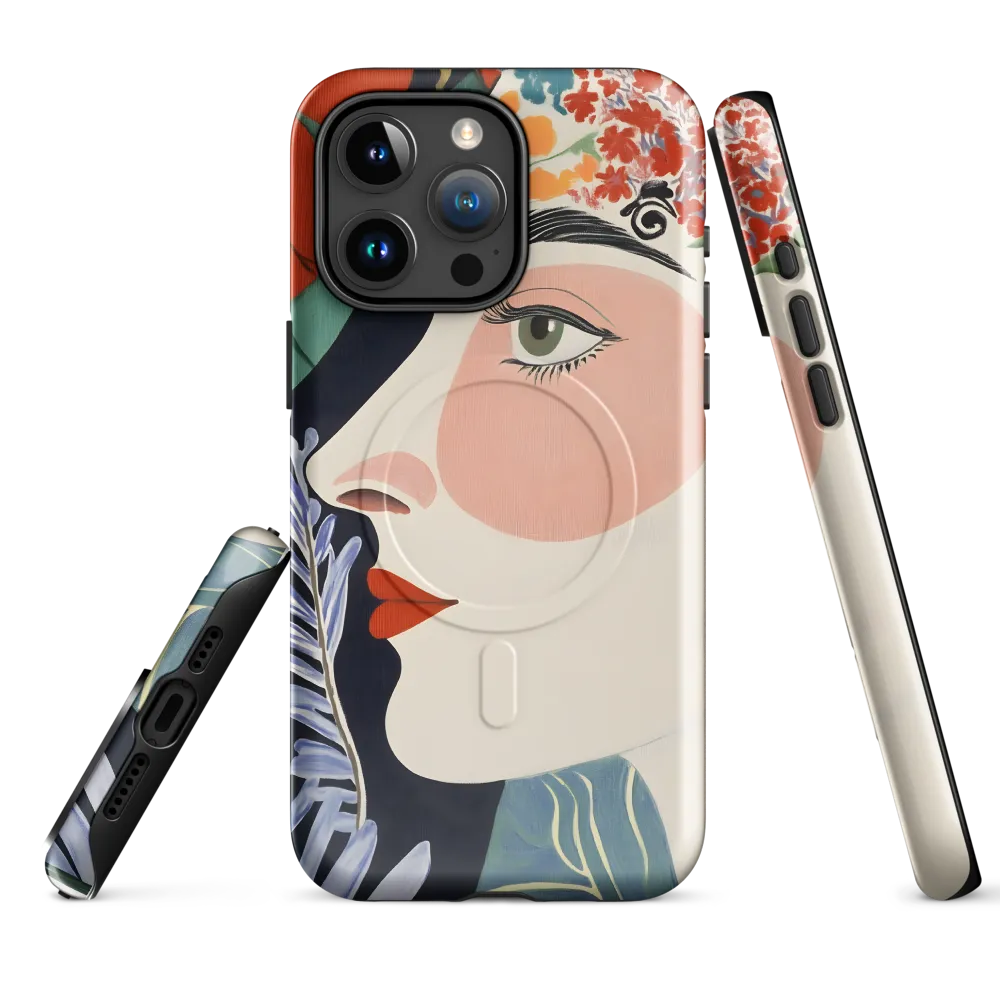 Floral Serenade: A Modern Portrait